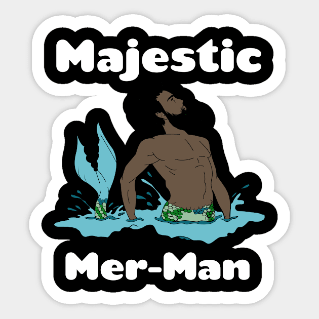 Majestic Merman Sticker by Lin Watchorn 